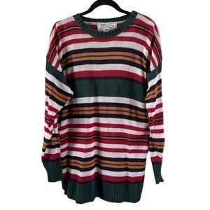 Vintage Nuggets Oversized 90s Striped Sweater, Sz Large